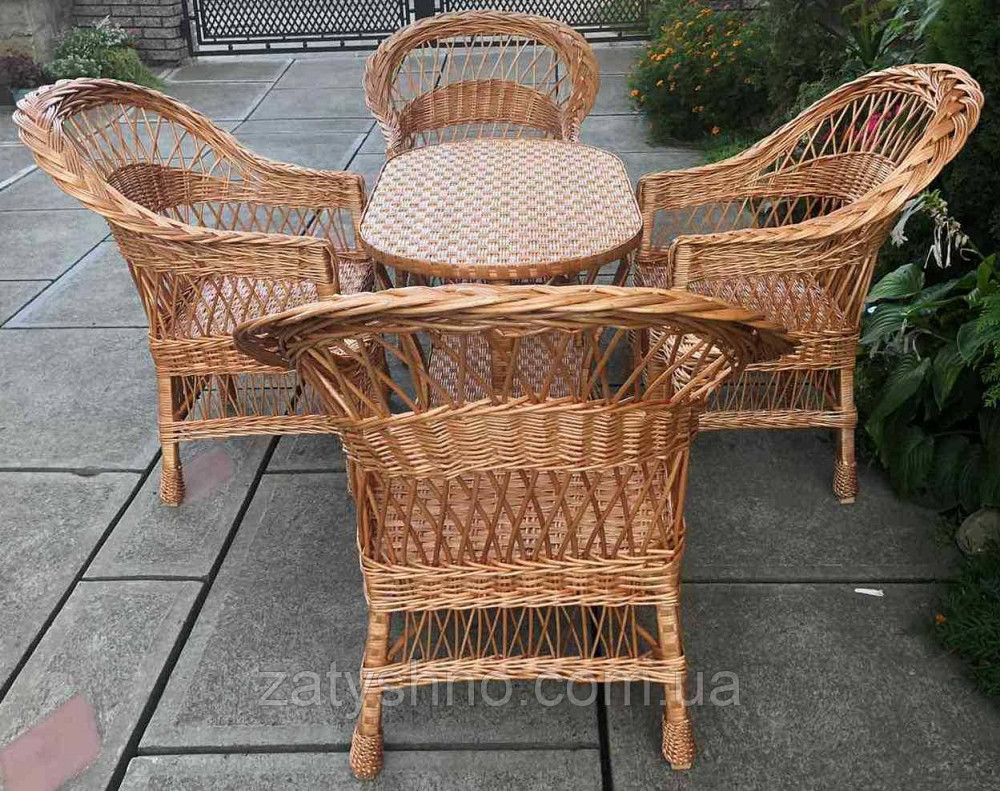 Мебель из лозы плетеная  | Плетеная мебель дачная |мебель плетеная   с овальным столом Киев - изображение 1