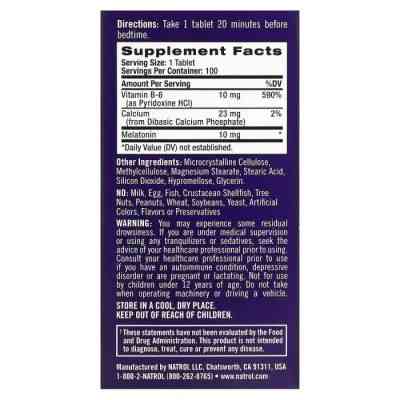 Амінокислота Natrol Мелатонін із уповільненим вивільненням, 10 мг, Melatonin, Time (NTL-07279) Вінниця