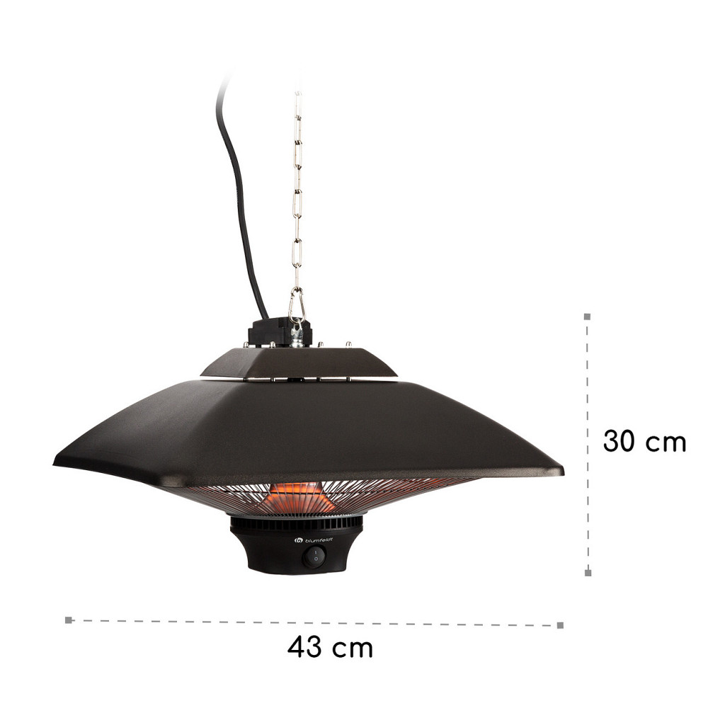 Інфрачервоний нагрівач Heat Square 1000/2000 Вт Carbon IP24 LED Чорний (Німеччина, читати опис) Рівне - фото 7
