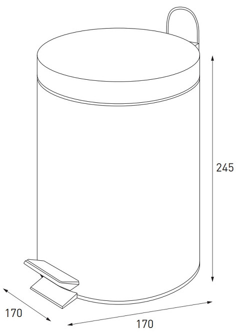 Круглое мусорное ведро Zerix Solo-TC0103 3 л цвет нержавеющая сталь (ZX5895) Харьков - изображение 8