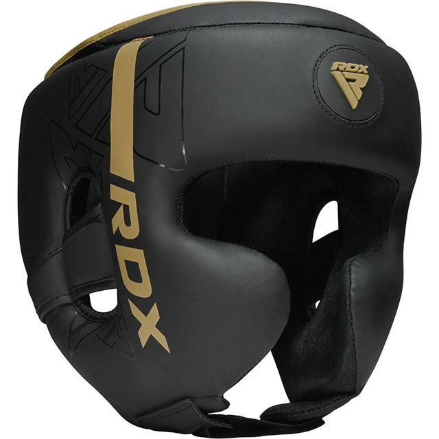 Боксерський шолом RDX F6 KARA Matte Golden L (капа у комплекті) Каменское - изображение 6
