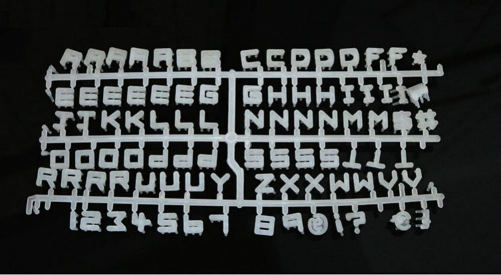 Лайтбокс-нічник з 200 літерами та цифрами чорний A4 Вінниця - фото 1