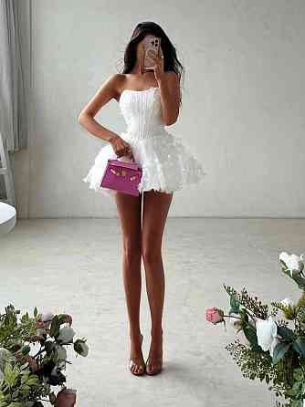 Жіноча романтична приваблива мініплаття костюмна + фатин метелика (на підкладці) Білий, 44/46 Одеса