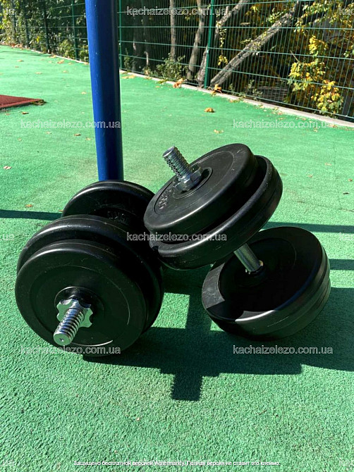 Гантелі набірні 2 по 18 кг з ABS покриттям хром грифи Гантелі, гирі, штанги і диски бітумні Київ - фото 3