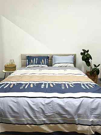 Ecotton Комплект постільної білизни Ecotton двоспальний 180х215 см кремово-синій (21212А/В) Коломия