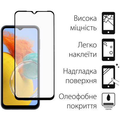 Скло захисне Dengos Full Glue Samsung Galaxy M14 5G (TGFG-268) Вінниця - фото 3