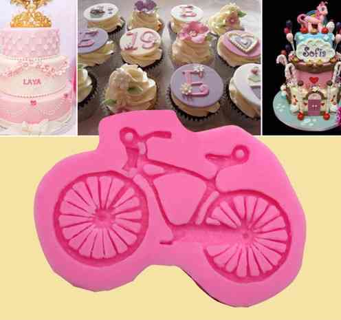 Молд силиконовый Велосипед 54 на 70 мм розовый Киев