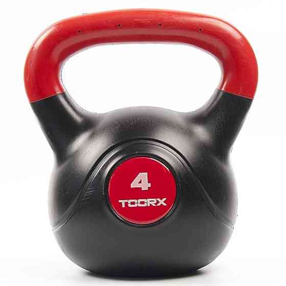 Гиря виниловая Toorx PVC 4 кг Черный/Оранжевый (KRP-4) Киев