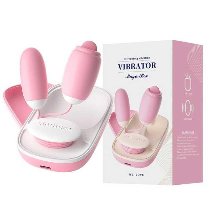 Подвійне віброяйце з мовою Laile Magic Box USB 20 режимів — Вібратори Вінниця - фото 1