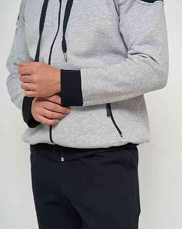 Мужской теплый костюм на молнии со штанами - Байка с начёсом Tom John 93399 L Киев