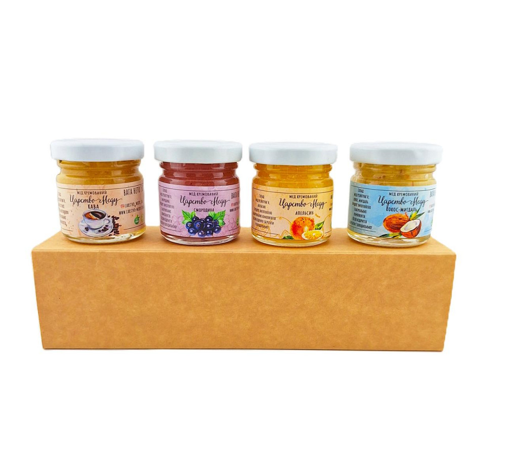 Крафтовий пінал 20*5 см без віконця з 4 шт по 50 грамів крем мед Одеса - фото 1