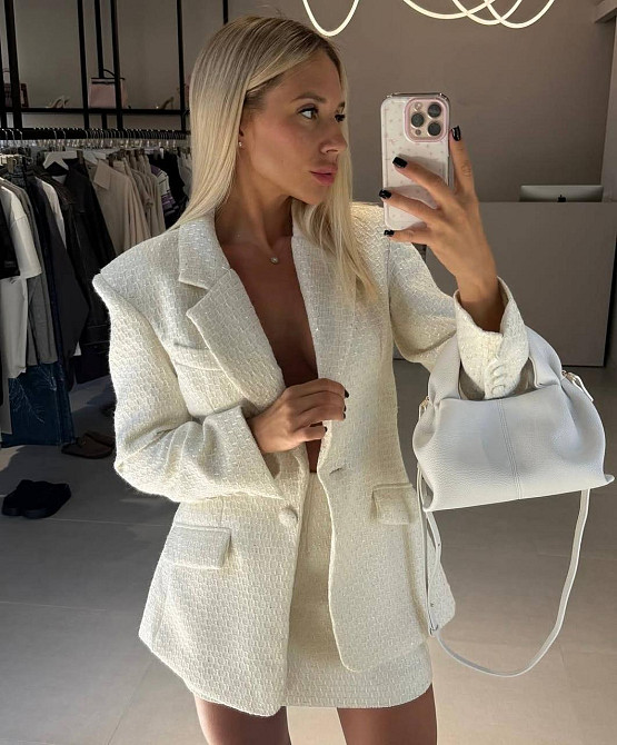 Жіночий стильний твідовий костюм із тканини: Твід Шанель 46/48 Одеса - фото 4