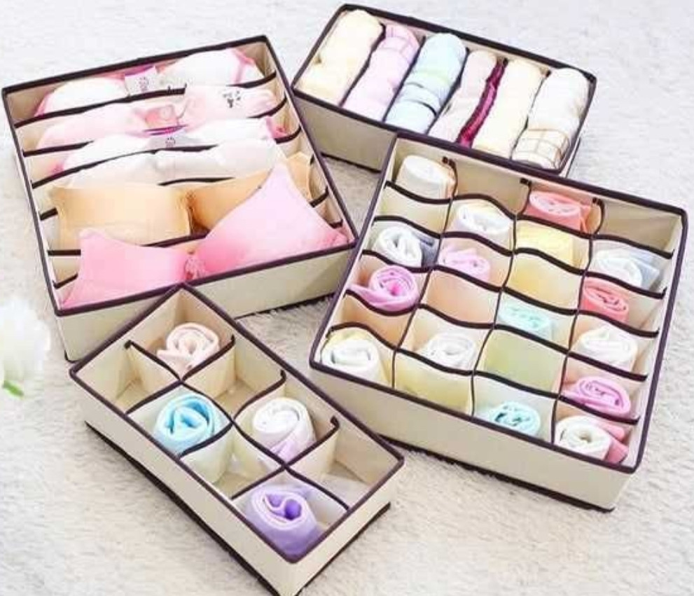 Практичний Комплект органайзерів білизни 4в1 Контейнер для хранения. Харків - фото 4