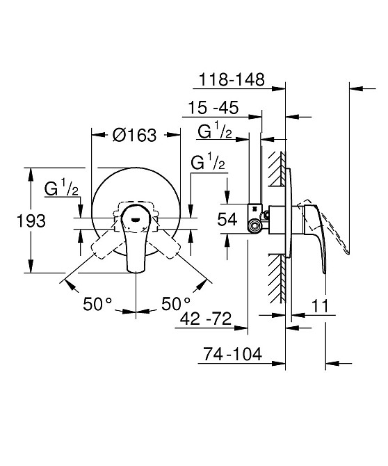 Набір для душу  Grohe Eurosmart UA33556002   ( UA33556002 ) 28543 Харьков - изображение 6