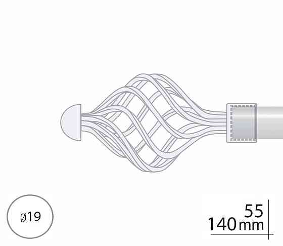 Закінчення для карнизу Orvit АРЕЗО 19 мм ЗОЛОТО Львів