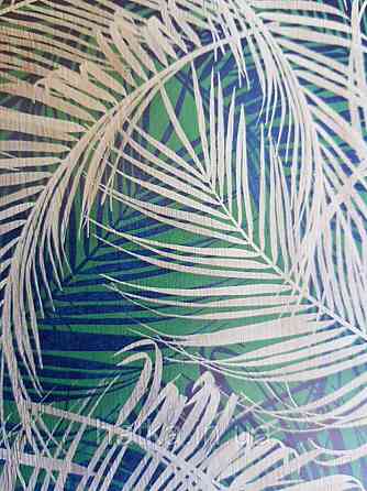 Шпалери вінілові Grandeco One roll one motif 2 A39603 панно рослини лист папороті коричневий на бірюзовому Київ