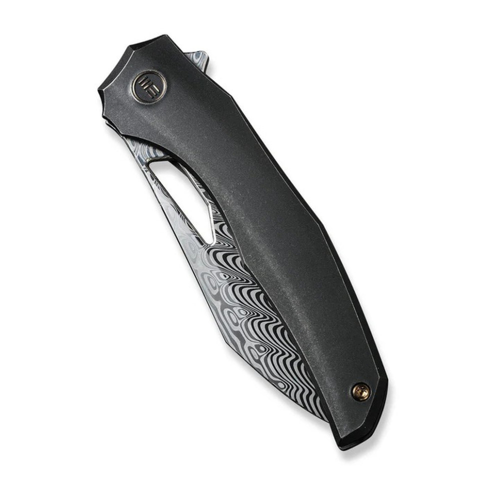 Ніж складаний туристичний WE Knife Ignio Mystery Box Ignio Mystery Box, (8.39 см) Damasteel (Hakkapella) / 6AL4V Titanium чорний Київ - фото 6