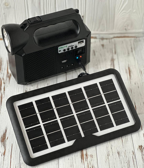 Зарядний пристрій і освітлювальна станція на сонячній батареї GDLite GD-8017 MUSIC з радіо і MP3 Чернівці - фото 5