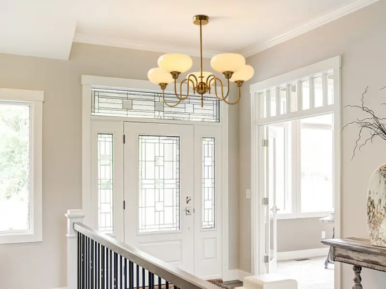 Светодиодная люстра Звоночек 5025 (Золотая) на 6 плафонов Винница