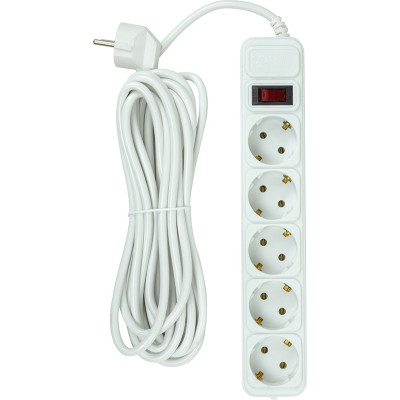 Мережевий фільтр живлення PowerPlant 5м, 5 розеток, євро, 100% мідь (JY-1056/5B) (EX610587) Вінниця - фото 2