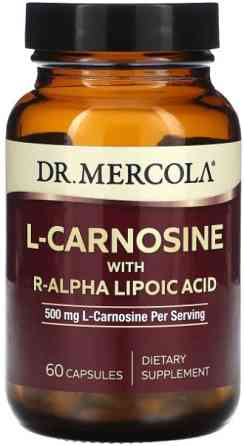 L-карнозин з R-альфа-ліпоєвою кислотою Dr. Mercola L-Carnosine with R-Alpha Lipoic Acid 250 мг 60 капс Київ