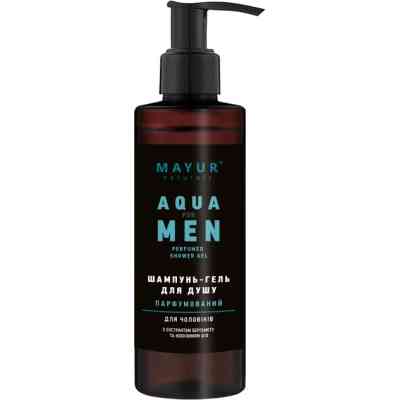 Гель для душа Mayur Aqua For Men 3 в 1 Парфюмированный для мужчин 200 мл (4820230954920) Винница