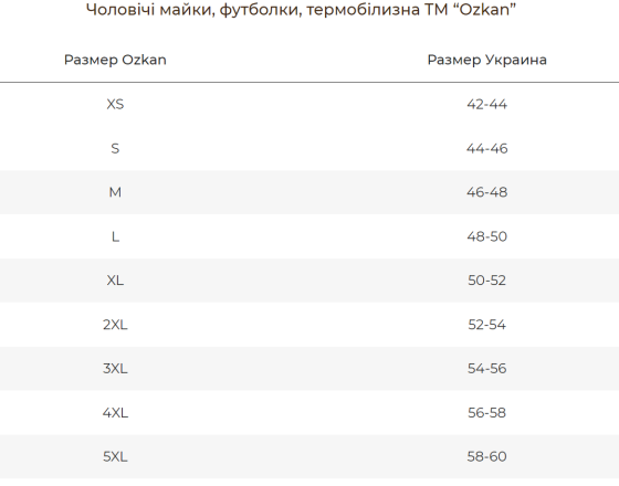 Чоловіча термокофта Ozkan 11317 XXL Київ