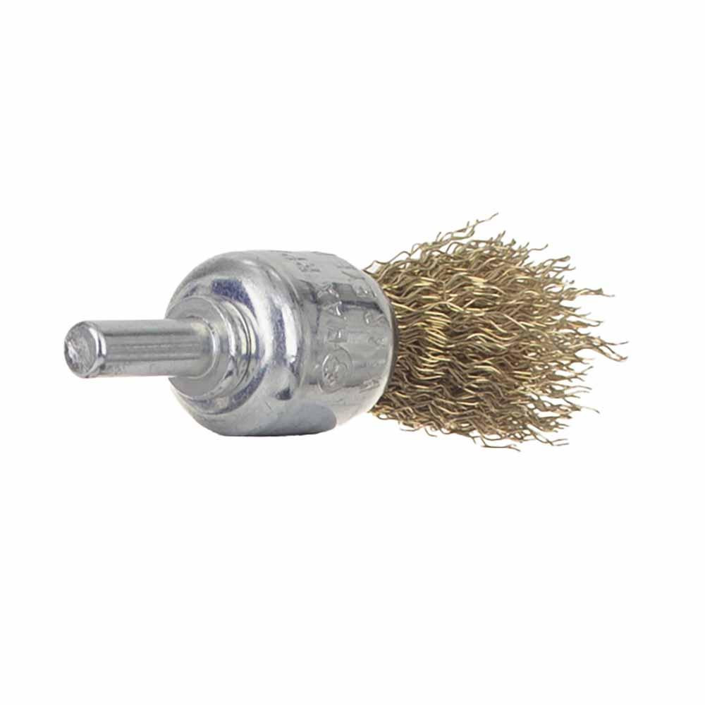 Щетка проволочная конусообразная Ø17мм хвостовик Ø6мм (латунированная) SIGMA (9017011) Ровно - изображение 4
