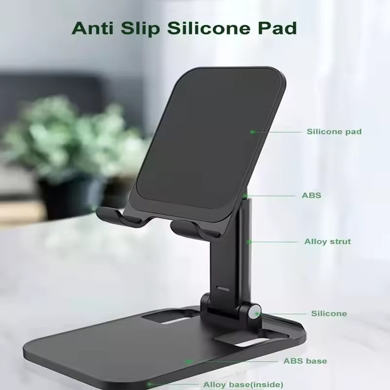 Підставка-тримач настільна для телефону JK001, складна, чорна Кам'янець-Подільський - фото 2