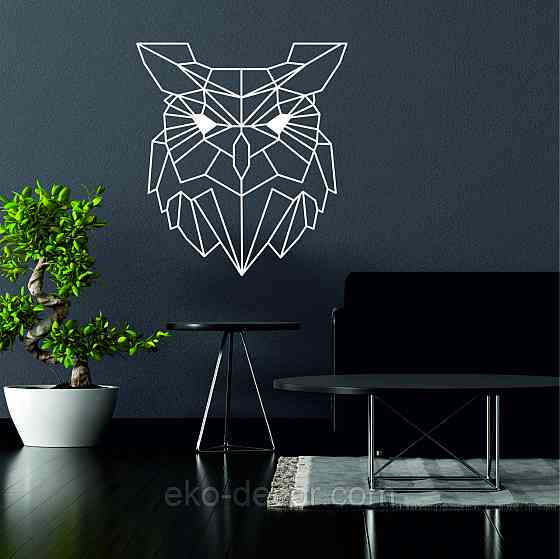 Настенный декор Панно «Сова» Декор на стену 70*63 см, Белый Киев