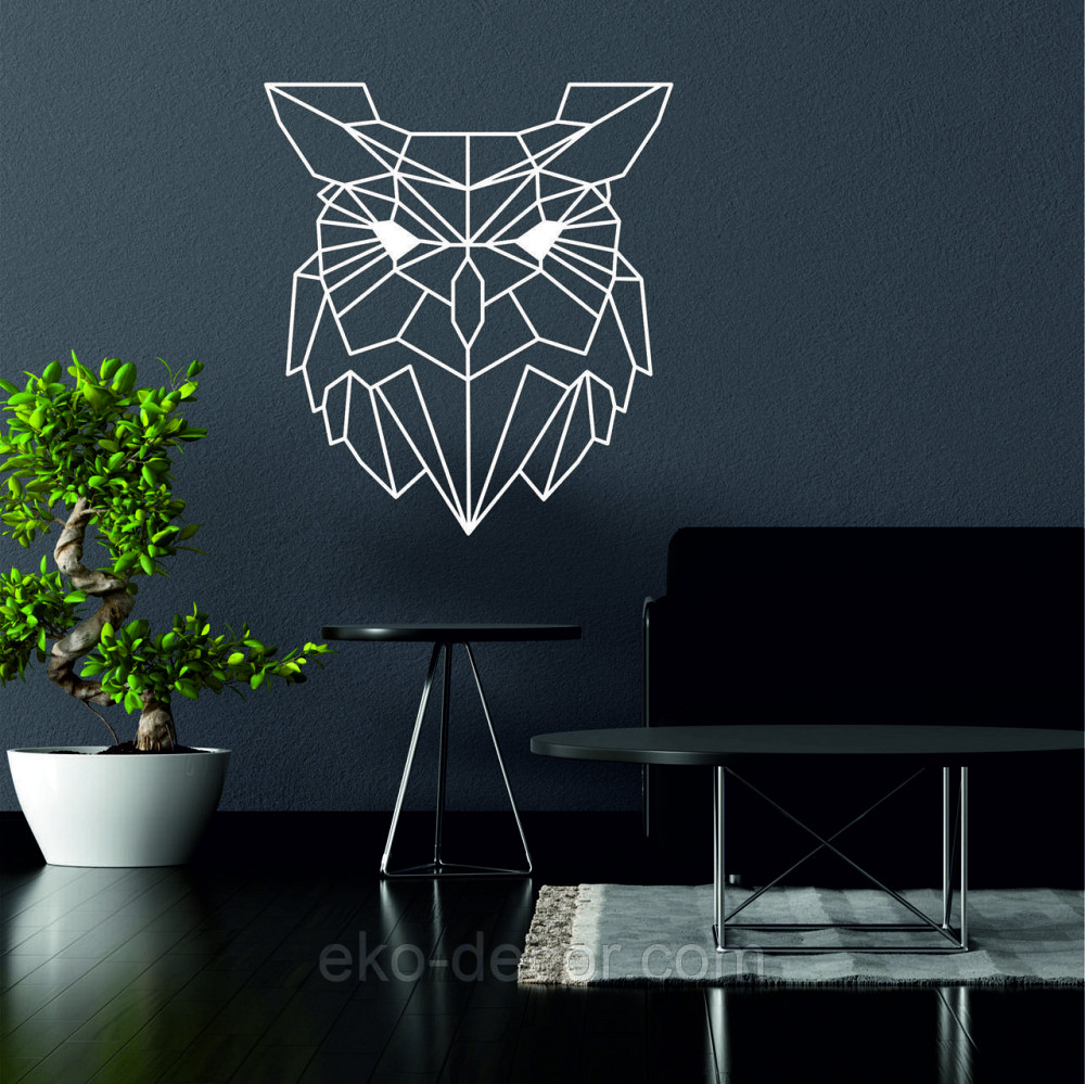 Настенный декор Панно «Сова» Декор на стену 70*63 см, Белый Киев - изображение 2