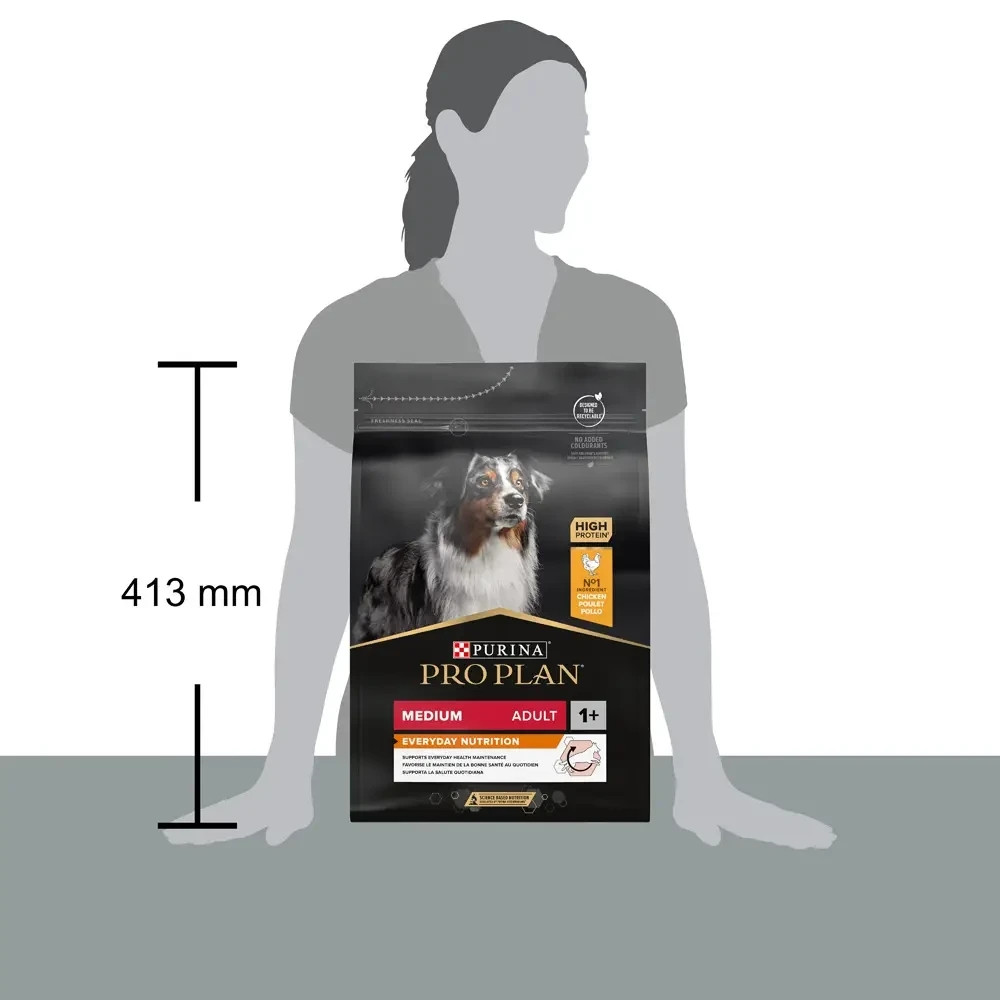 Сухий корм PRO PLAN Medium Adult 1+ Everyday Nutrion для дорослих собак середніх порід, з куркою, 3 кг Київ - фото 3