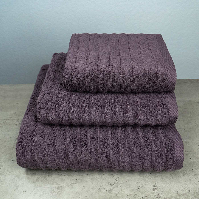 Набор махровых полотенец Зеро Твист 3шт GM Textile 40x70см, 50x90см, 70x140см 550г/м2 (Виноградный) Сумы - изображение 1