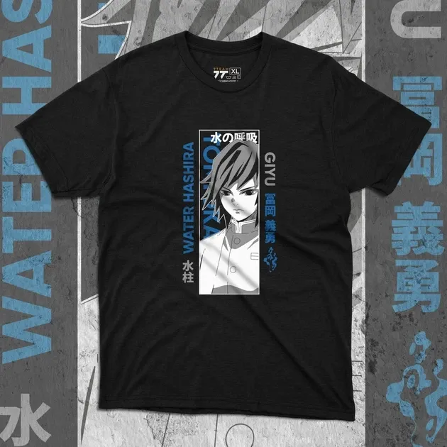 Футболка для подростка мальчика с принтом Клинок, рассекающий демонов Гію Томіока Размер 160 Anime10403 Днепр - изображение 1