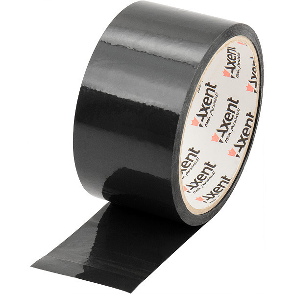 Стрічка клейка кольорова "Axent" 3044-01-A 48мм*35м, 40 мкм чорний, шт Київ - фото 1