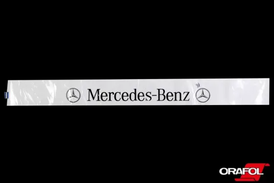 Наклейка на лобове скло 20*200см Mercedes-Benz біла Автограф Вінниця