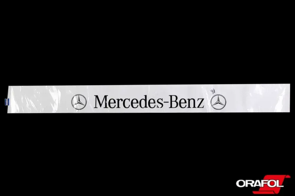 Наклейка на лобовое стекло 20*200см Mercedes-Benz белая Автограф Винница - изображение 1