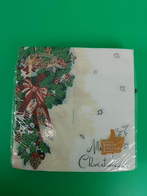 Новорічна серветка (ЗЗХЗЗ, 16 шт.) La Fleur "Різдво" (1 пачка) Харків - фото 1