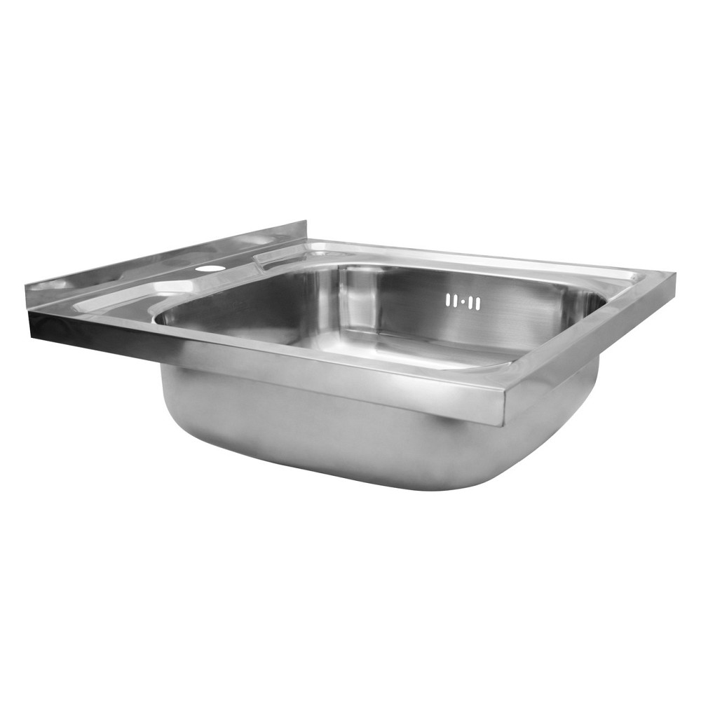 Кухонная мойка накладная с нержавеющей стали Kroner KRP Polierte - 50х50 (0.6 мм) Киев - изображение 4