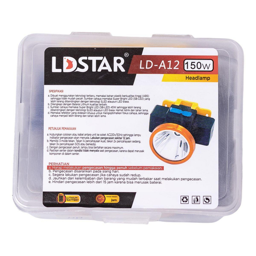 Налобний акумуляторний фонарик LED з 3 режимами Київ - фото 6