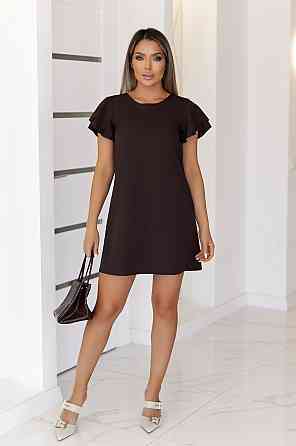 Сукня літня з воланами на плечах Fiesta 50-52, Шоколадний Київ