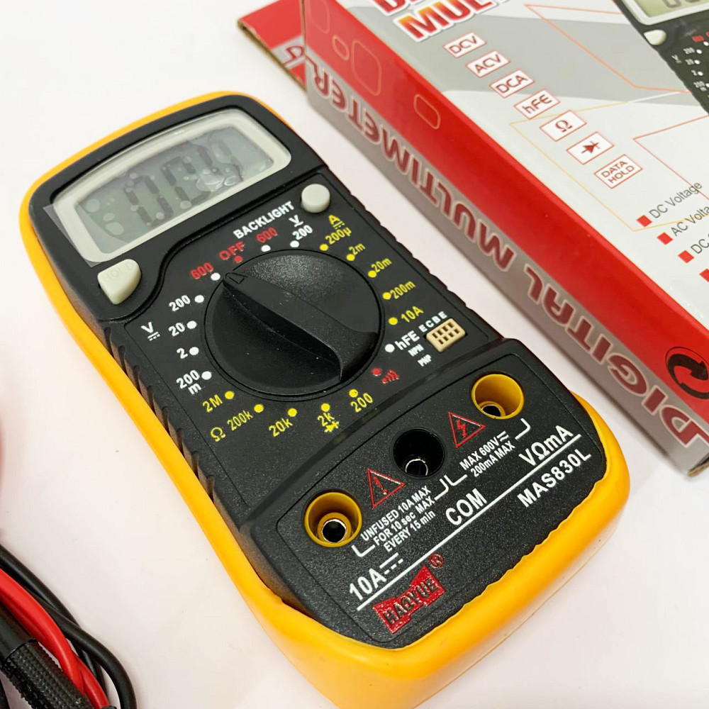 Тестер для електрика HAOYUE MAS830L, Мультиметр з високою роздільною здатністю, Професійний мультиметр AP-69 Львів - фото 3
