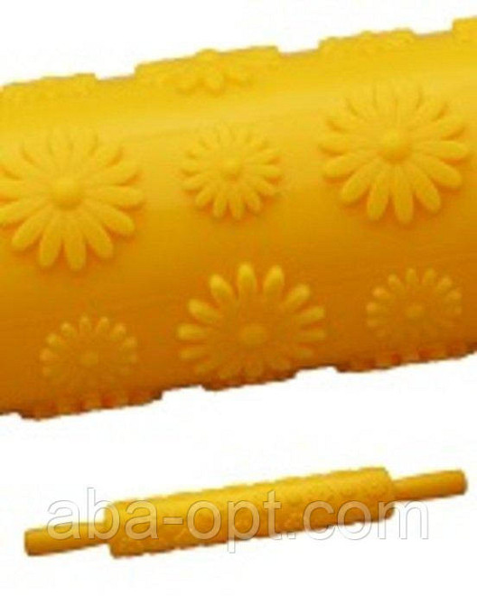 Скалка текстурна пластикова "Ромашки" L 40 см ( шт.) Одеса - фото 1