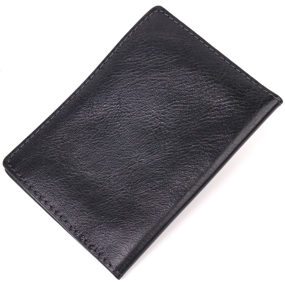 Обложка из глянцевой кожи на военный билет Тризуб ЗСУ GRANDE PELLE 16746 Черная Киев - изображение 8