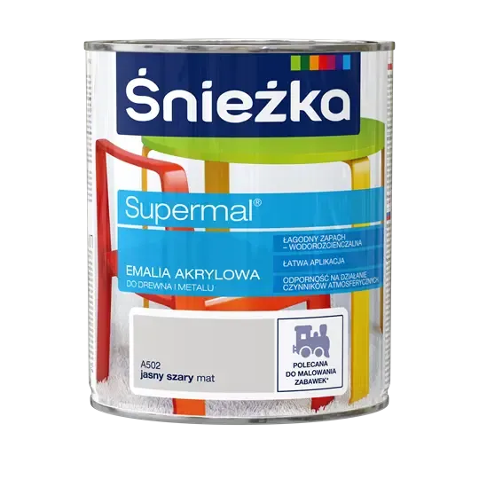 Фарба Sniezka Supermal акрилова світло-сірий, напівгл. А502 800 мл Київ