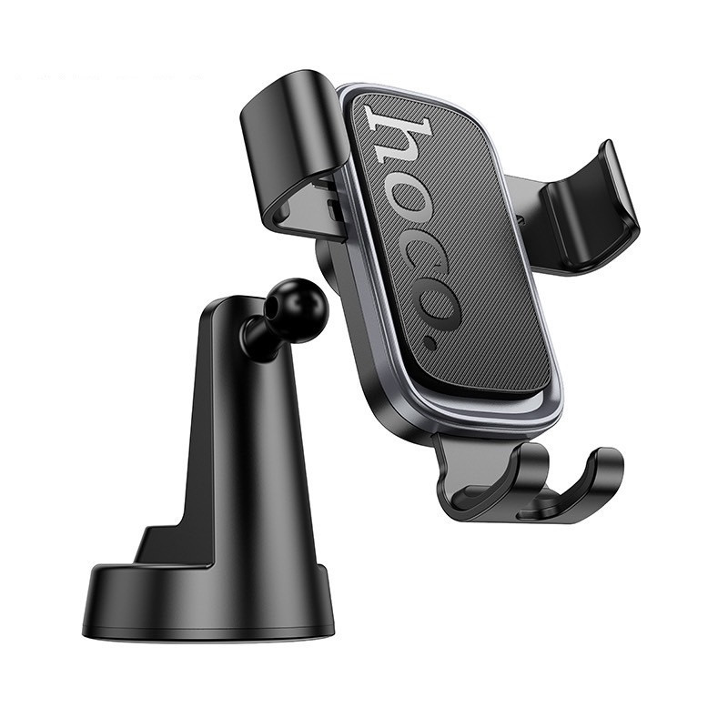 Автотримач для телефона HOCO H81 Vista Gravity Car holder (center console) Black Metal Gray Одеса - фото 3