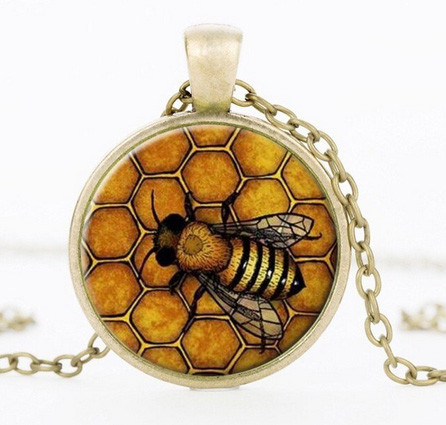 Модний кулон з ланцюжком Бджола Корольова Київ - фото 1