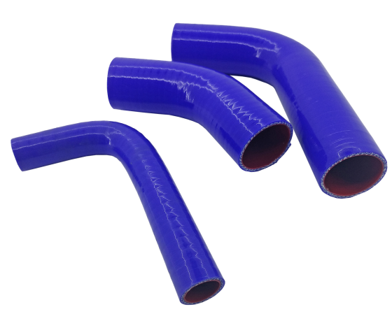 Патрубок радіатора МТЗ верхній d=38 мм, L=270 мм (силікон синій) Мукачево