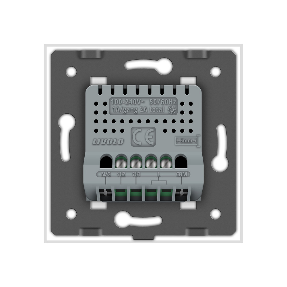 LIVOLO Розумний сенсорний ЕС вимикач 2 сенсори LIVOLO білий матове скло Коломыя - изображение 9