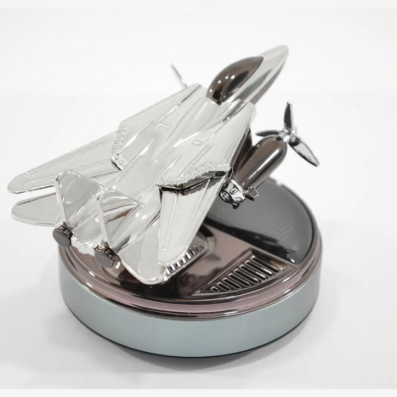 Ароматизатор для автомобіля Винищувач В1 на сонячній батареї Сріблястий Київ